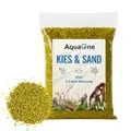 Produktbild: AquaOne Aquarium Kies Sand 5 kg I Bodengrund hell schwarz bunt fein mittel grob I Aquariumkies Premium Qualität I Quarzsand Aquariumkies Deko Aquascaping Körnung (gelb 2-3mm)