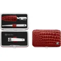 Produktbild: No Name Zwilling Classic Inox Travel Kit - Rotes Lederetui 3-teilig - Rot (97677-003-0)