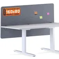 Produktbild: RICOO ZAP1680-G Akustik Trennwand Schreibtisch 160 x 80cm Sichtschutz Schreibtisch Trennwand Filz Pinnwand Grau Geräuschdämmung Akustik Diffusor Schallschutz Büro Tischtrennwand mit Tischklemme