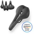 Produktbild: Alpensattel Fahrradsattel Alpensattel 3.0 in 3 Ausführungen wählbar (1-tlg., Race), Ergonomisch, mit Aussparung und Memory Foam für Damen und Herren Race+