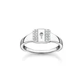 Produktbild: THOMAS SABO Damen Ring Schloss weiße Steine925 Sterlingsilber TR2372-051-14