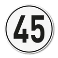 Produktbild: 45 km/h Aufkleber I Größe Ø 20 cm I Geschwindigkeitsaufkleber I hin_723