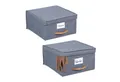 Produktbild: relaxdays Aufbewahrungsbox mit Deckel 2er Set