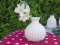 Produktbild: Vase LINA weiß 10 cm Blumenvase Keramik skandinavische Deko Hochzeit Tischdeko