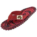 Produktbild: Gumbies Originals Rot - Flip Flops aus recycelten Materialien - profilierte Sohle aus wiederverwerteten Autoreifen, weiches Fußbett aus Canvas-Baumwolle, bequemer Baumwoll-Zehensteg - Red G, 46