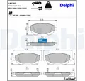 Produktbild: Delphi LP2207 Bremsbelagsatz für Scheibenbremse Bremsbelagsatz für Toyota