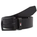Produktbild: Tommy Hilfiger Ledergürtel Denton Matte 3,5 cm breit mit mattschwarzer Schnalle schwarz 85