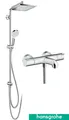Produktbild: Hansgrohe Ecostat Wannenarmatur 13201000 Regendusche Set Wanne Crometta 27289000