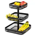 Produktbild: eluno Obstschale 3-stöckig / Brotkorb, Obstkorb aus schwarzem Metall