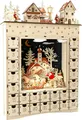 Produktbild: Adventskalender Holz 24 Schubladen ca.34x7,5x52 cm zum Befüllen mit Beleuchtung