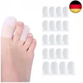 Produktbild: 20 Stück Zehenkappen,Silikon Zehenschutz Großer Zeh Gel-Zehenkappe,Weiches Z