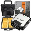 Produktbild: KRUMAD Waffeleisen 2000W - Doppel Waffelautomat mit Temperaturregler & Antihaft