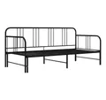 Produktbild: vidaXL Bett, Tagesbett Ausziehbar Schwarz Metall 90x200 cm