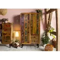 Produktbild: Highboard Altholz 90x40x160 mehrfarbig lackiert SIXTIES #109