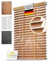 Produktbild: Sol Royal Holzjalousie 50 mm Lamellen extra breit – Fensterjalousie 80x180 cm Holzrollo einfache Montage Wand & Decke – Blickschutz Jalousie Fenster & Tür Massivholz Echtholz Rollo Eichenoptik – BE5
