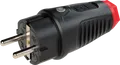 Produktbild: TAUR2 0512-SR - Vollgummi-Stecker Taurus2, Typ F - CEE 7/4, schwarz/rot