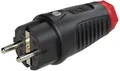 Produktbild: PCE Taurus2 Vollgummi-Stecker nat IP54, gerade, schwarz/rot (0512-sr)