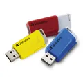Produktbild: Verbatim 49306 USB 3.2 Stick 16GB, Store'n'Click, rot-blau-gelb