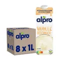 Produktbild: Alpro Sojadrink Vanille Pflanzlicher Drink Vegan 8 x 1 Liter, Calcium, Vitamine