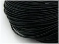 Produktbild: 2 m echtes Lederband schwarz 2 mm (0,90 EUR pro m)