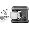 Produktbild: MEDION Küchenmaschine (5 Liter Edelstahlschüssel, 1.200 Watt, Eisschüssel für Zubereitung von Eis, Mischen Kneten Rühren, Digitales Display, K... - Silber