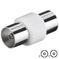 Produktbild: Adapter 2x Buchse Antennen Kabel TV Verbinder koax Kupplung IEC Steckverbinder