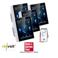 Produktbild: revolt 4er-Set WLAN-Thermostate für Fußbodenheizungen, Touchdisplay