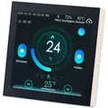 Produktbild: revolt WLAN-Fußbodenheizung-Thermostat mit Touchdisplay, Feinstaub-Anzeige