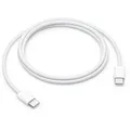 Produktbild: USB 2.0 Ladekabel, USB-C Stecker > USB-C Stecker weiß, 1 Meter, gesleevt, Laden mit bis zu 60 Watt