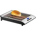 Produktbild: exido Toaster 12140040 Digitaler Flach-Toaster Brötchen-Röster, silber, 700 W silberfarben