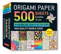 Produktbild: Origami Paper 500 Sheets Rainbow Watercolors 6 in 15 Cm: Tuttle Origami Paper: High Quality Double-Sided Origami Sheets Printed With 12 Different Designs - Instructions for 5 Projects Included