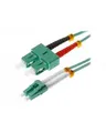 Produktbild: Helos Patch-Kabel LC Multi-Mode M bis SC multi-mode M 3 m Glasfaser 50/125 Mikrometer OM3 Aquamarin (115742)
