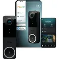 Produktbild: Philips Kabelgebundene Hue Türklingelkamera, Weiß, Schwarz, IP54, Kunststoff, 12 V, 440 g, 860 mm - Weiß/Schwarz