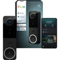 Produktbild: Philips Hue Secure Kabelgebundene Smarte Türklingelkamera Schwarz (Netzbetrieb)