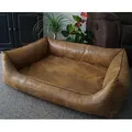 Produktbild: Hundebettenmanufaktur Tierbett Hundebett Ortopedico Stoffart Farbe und Größe wählbar braun 95 cm x 115 cm