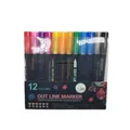 Produktbild: ECtury Magische Stifte Weihnachtsgeschenke Mädchen 12 Outline Stifte Metallic Za