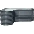 Produktbild: Westmann Grow Faster L Metall Hochbeet L-Form Wellblech in Anthrazit - Grau
