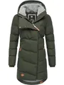 Produktbild: Ragwear wasserdichter Damen Wintermantel warmer Steppmantel lang mit Kapuze Pavla Intl Dark Olive22 Gr. L