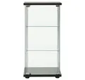 Produktbild: vidaXL Standvitrine Vitrinenschrank Hartglas Schwarz