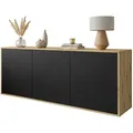 Produktbild: Lookway Kommode, Schwarz, Holzwerkstoff, 153.9x60x39.6 cm, Wohnzimmer, Kommoden & Sideboards, Kommoden