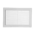 Produktbild: Vent Systems 250 x 170 mm Weiß Rechteckig Lüftungsgitter, Kunststoff Abdeckung mit Insektenschutz, Mauerlüftung, HVAC Luftauslass für Innen-/Außenwände, Decken, Schuppen, Wohnwagen, Heimwerkerbedarf