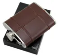 Produktbild: Haller Flachmann 81177 Leder braun 170 ccm Taschenflasche für unterwegs NEU