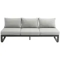 Produktbild: Zebra  3-Sitzer-Sofa, Graphit, Hellgrau, Metall, Textil, Füllung: Schaumstoff, 207x82x72 cm, Liegefunktion, Wohnzimmer, Sofas & Couches, Sofas, 3-Sitzer Sofas