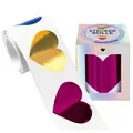 Produktbild: folia Aufkleber Hearts Herzen, pink/gold/blau, 48 St.