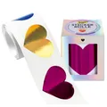 Produktbild: folia Aufkleber Hearts Herzen, pink/gold/blau, 48 St.