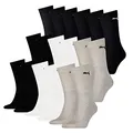 Produktbild: PUMA 18 Paar Socken Cush Crew Sportsocken Tennis Socken Unisex, Farbe:schwarz - weiß - grau, Socken & Strümpfe:43-46