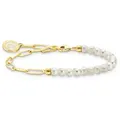 Produktbild: THOMAS SABO Charm-Armband mit Perlen und Coin, mit Süßwasserzuchtperle gelb|goldfarben 19