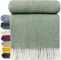Produktbild: Wolldecke 100% Schurwolle Wohndecke Plaid Decke 140x200cm Tirol Hellolive