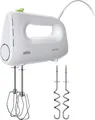 Produktbild: Braun Domestic Home Handmixer, 450 Watt Leistung, Geschwindigkeitsstufen: 4, Turbostufe, 2 Knethaken (0X22211060)