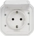Produktbild: Legrand PLEXO New Feuchtraum-Steckdose, inklusive Klappdeckel, Berührungsschutz, Installation mit Schraubklemmen, 16A, IP44 IK07 Weiß, 069771L